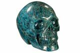 Polished, Bright Blue Apatite Skull #118094-2